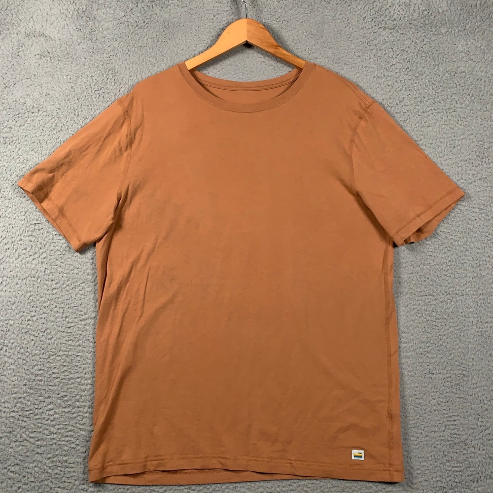 Vuori Strato Tech Tee T-Shirt Men's XL Copper Short Sleeve Crew Performance